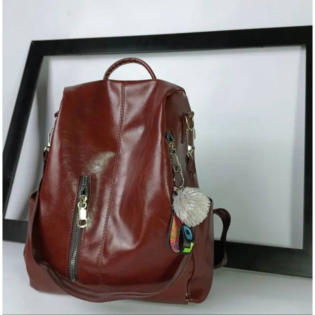 Tas Ransel Wanita Backpack Kulit Korea