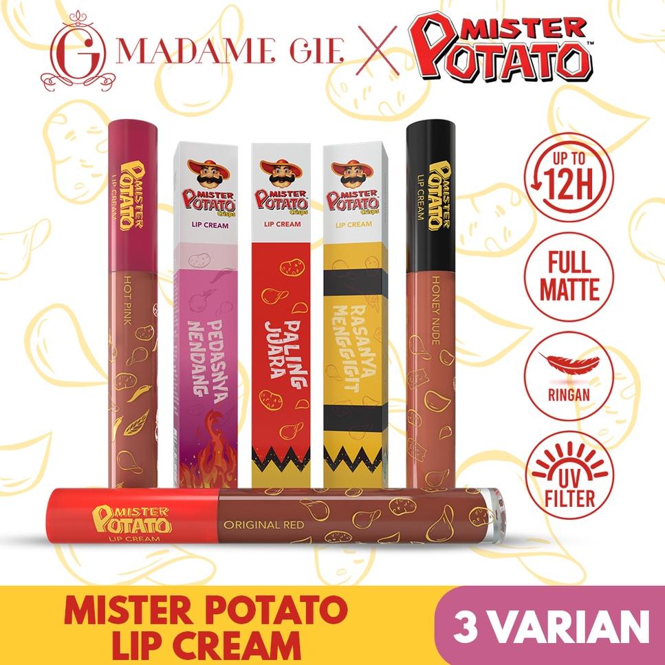 ➽ Madame Gie x Mister Potato Lip Cream - Makeup Lipstick Matte  Superstay Tahan Lama ❈