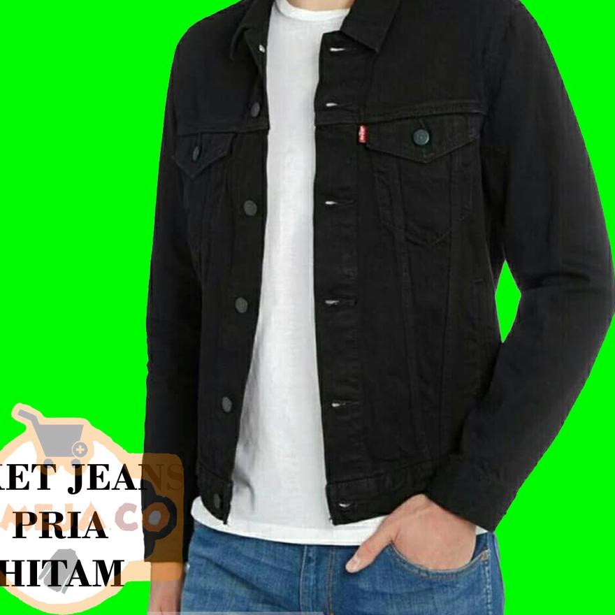 ✼ JAKET DENIM PRIA / JAKET JEANS PRIA / JAKET DENIM HITAM / JAKET JEANS PRIA PREMIUM / JAKET COWOK ❀