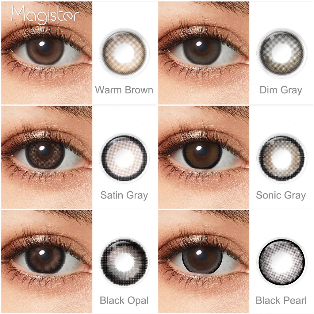 FreshKon 1 Pasang Softlens Minus 14mm Desire  II Lensa Mata Kadar Air 38% Softlens Grey Softlens Brown