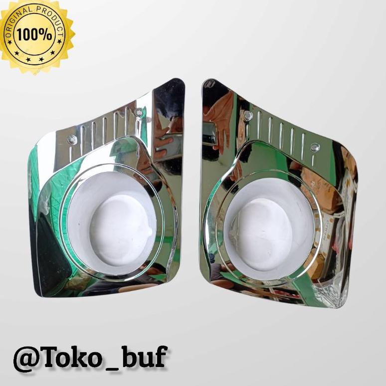 (1SET) Cover Foglamp Daihatsu TARUNA OXXY Chrome Original / Fog Lamp TARUNA OXXY