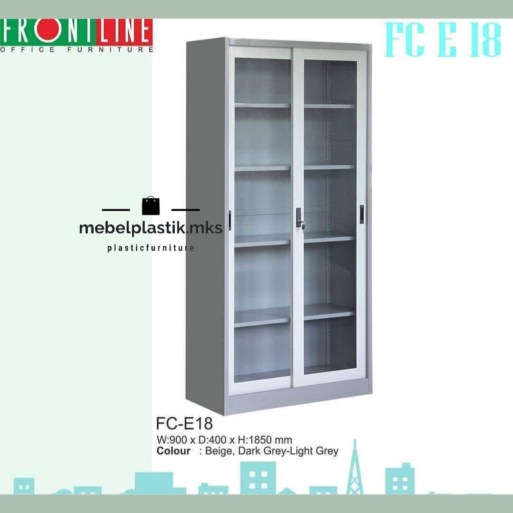 Lemari Buku Lemari Arsip Pintu Sliding Filling Cabinet Frontline FC E 18