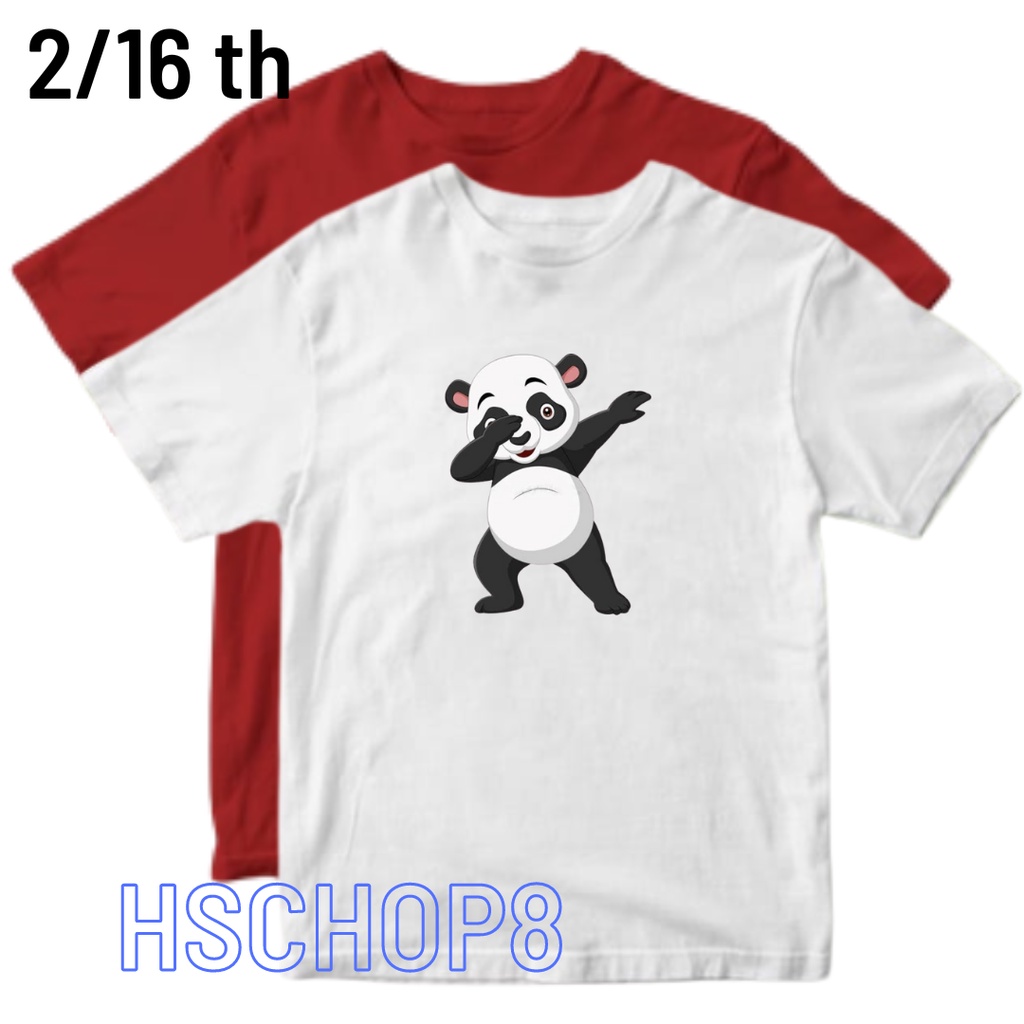 Kaos Anak Panda Tengah Ideal Laki Laki Perempuan Usia 2-16th Unisex Cowok Cewek