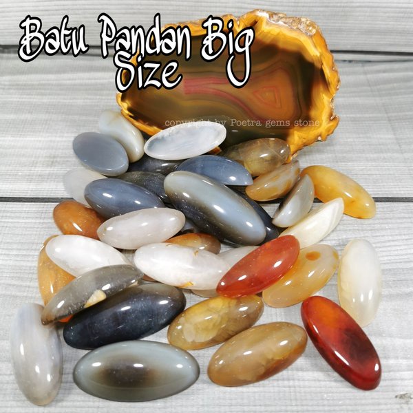 Batu Cincin Batu Akik Natural Pandan Lumut Pandan Nanas dan Pandan Kapas Size Jumbo PGS191