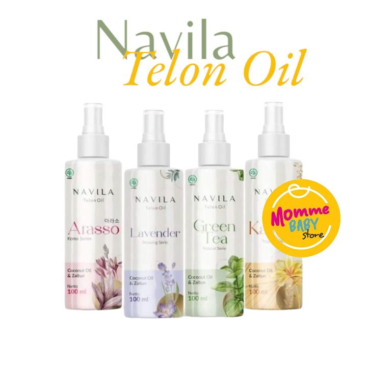 NAVILA Minyak Telon Oil Baby 100ml Varian Wangi Lavender / Green Tea / Kasturi / Arasso Minyak Telon Bayi Sensitif Navila / Minyak telon