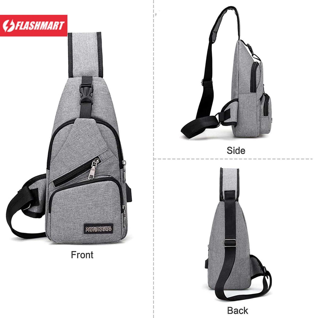 Flashmart MeiJieLuo Tas Selempang Crossbody Bag dengan USB Charger Port - MJ168