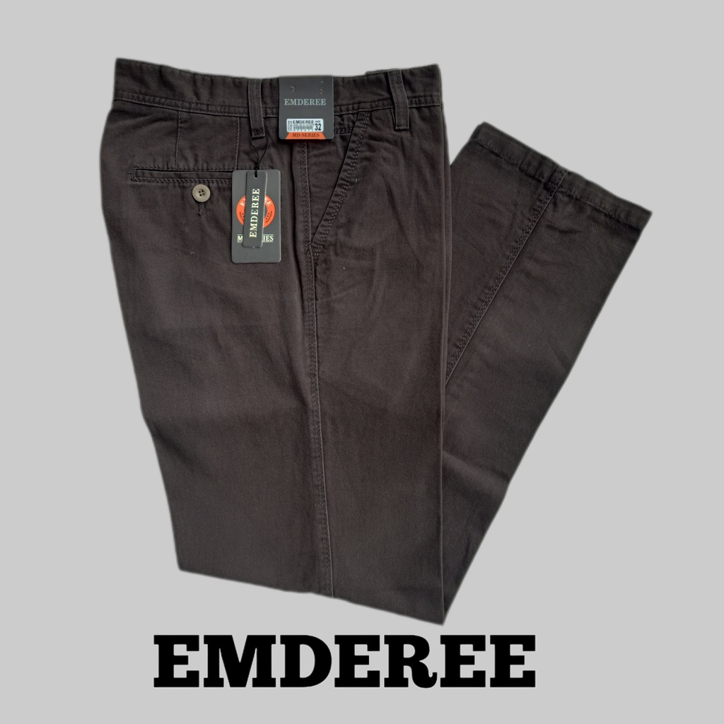 Celana Panjang Pria Reguler EMDEREE 100 % Original Bahan katun kanvas  Ukuran 27 40 Kualitas CARDINA