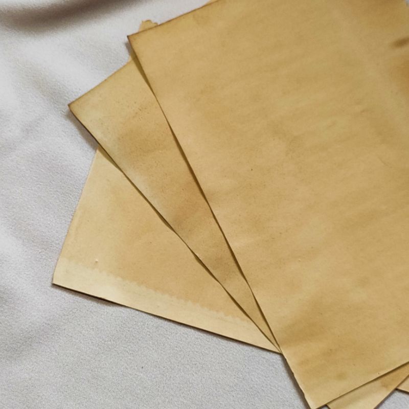 

A5 Kertas vintage alami warna brown - Paper Tea-dyed Aesthetic Brown for Scrapbook Journaling