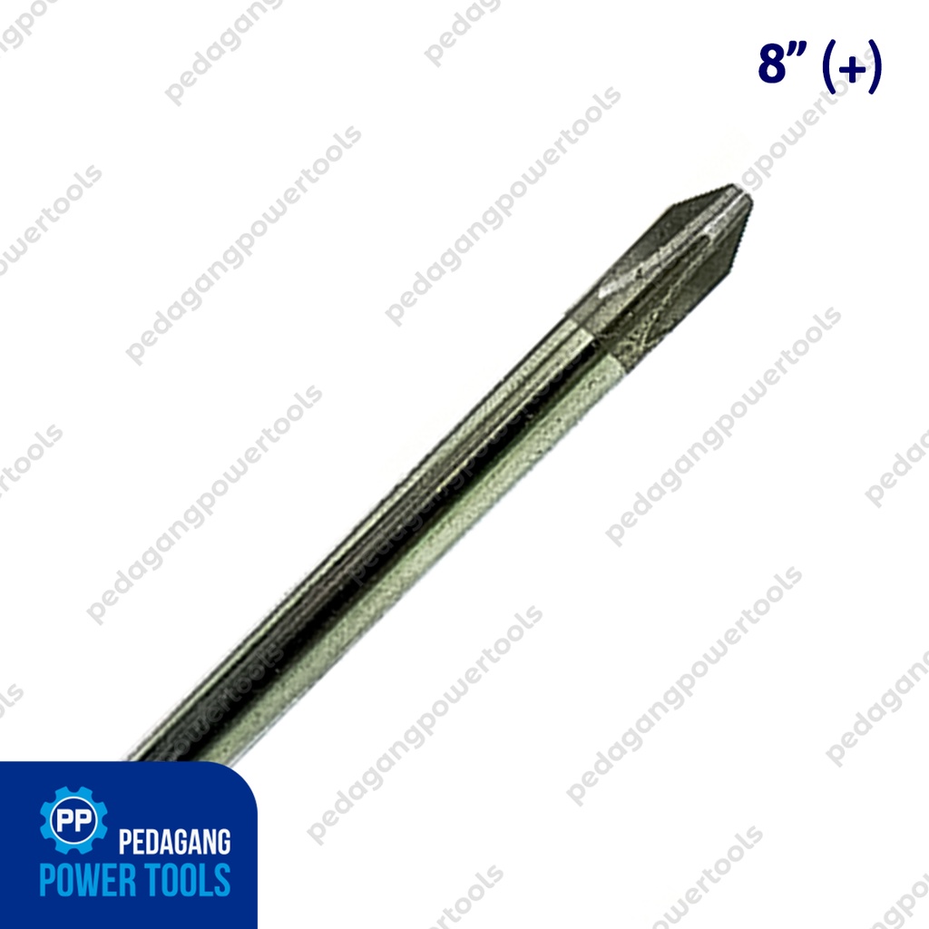 TEKIRO OBENG PLUS 8 INCH GAGANG KARET PH2 X 200 MM SCREWDRIVER KEMBANG