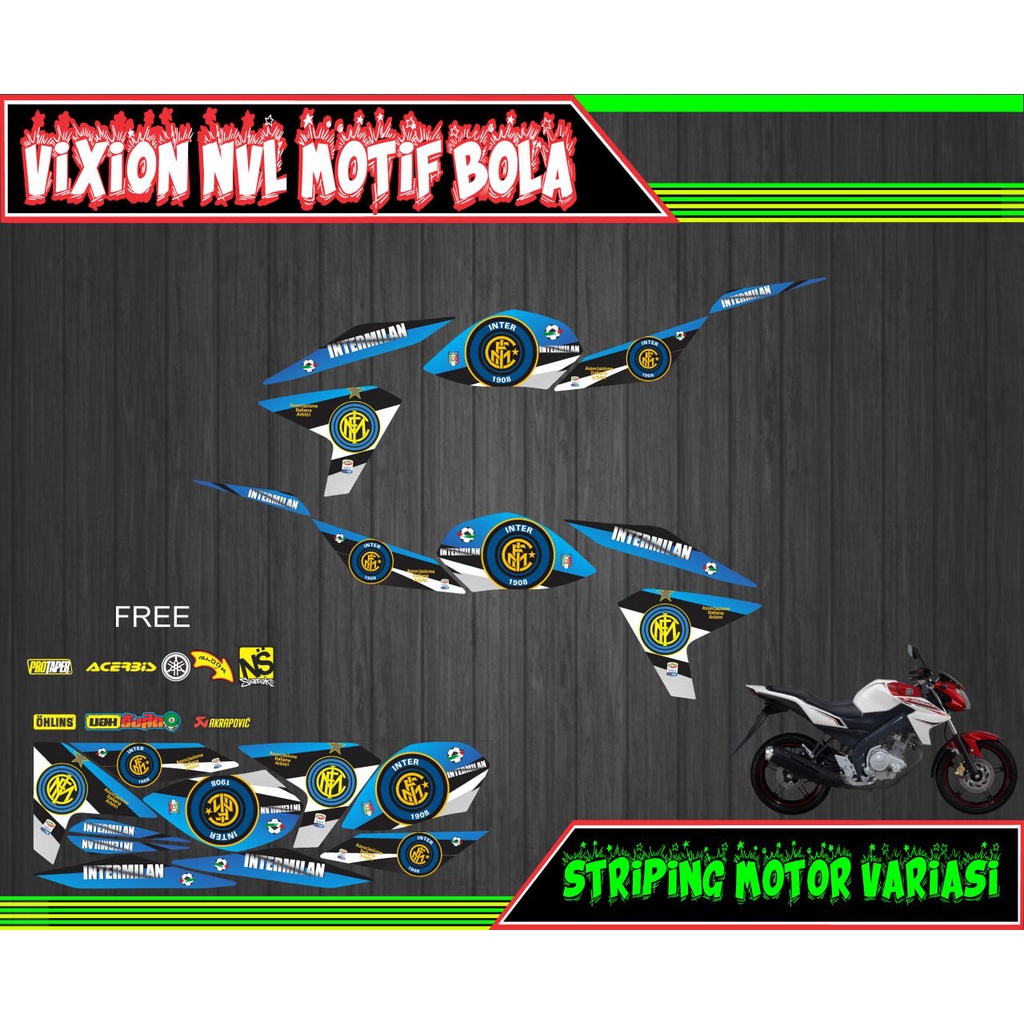 striping stiker motor vixion nvl motif bola