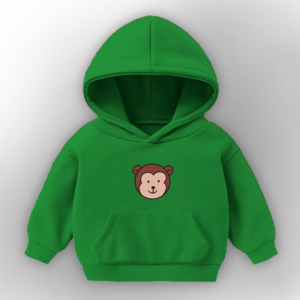 Hoodie Anak Gambar Monyet Untuk Usia 1-6 Tahun