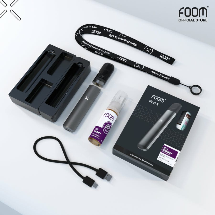 Foom Bundling Pod x grey + Liquid icy Berry 15 ml