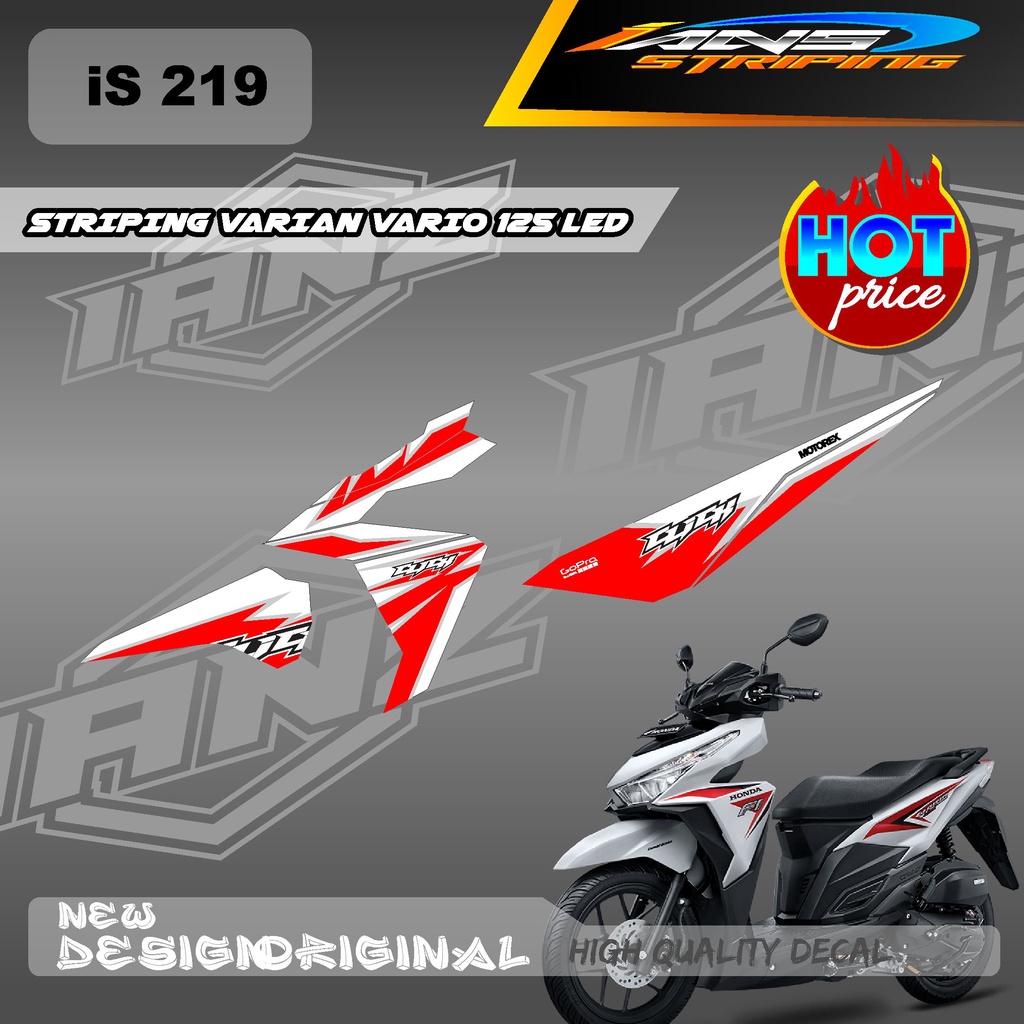 DECAL VARIO 125 LED CUSTOM WARNA / STIKER BODY STIPING VARIO 125 LED / DECAL KERETA HONDA VARIO 125 LED IS219