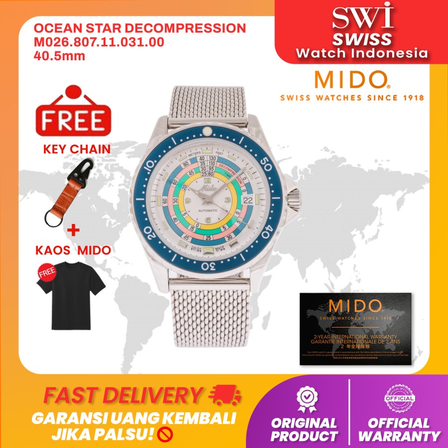 Jam Tangan Pria Mido M026.807.11.031.00 Ocean Star Decompression