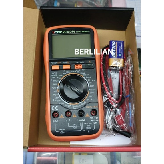 Digital Multimeter Merek VICTOR ORI VC9804A Alat Tes Alat Ukur