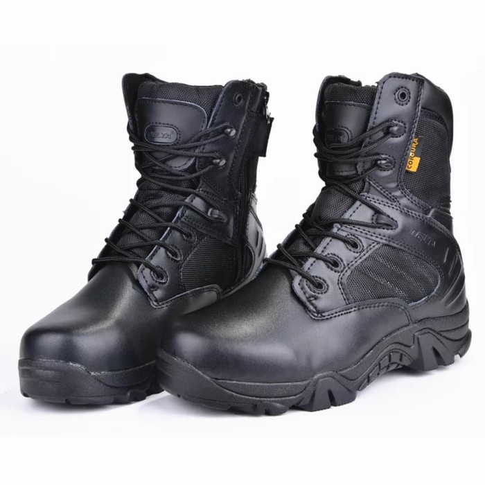 Terlaris Sepatu Boots Delta Hitam Impor /Sepatu Pdl Delta Cordura 100% Original