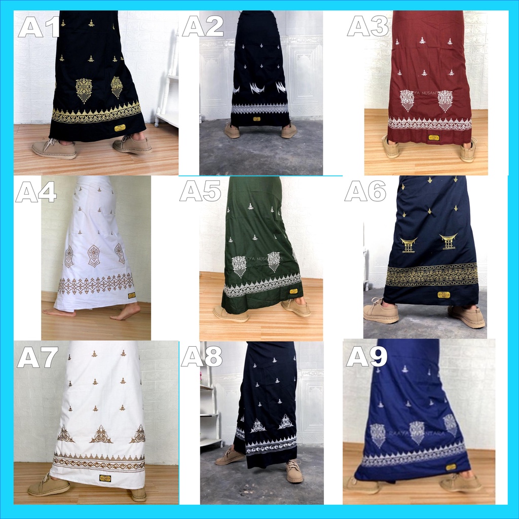 Wadimor - Sarung Wadimor Bordir Motif Terompah Silver / Perak