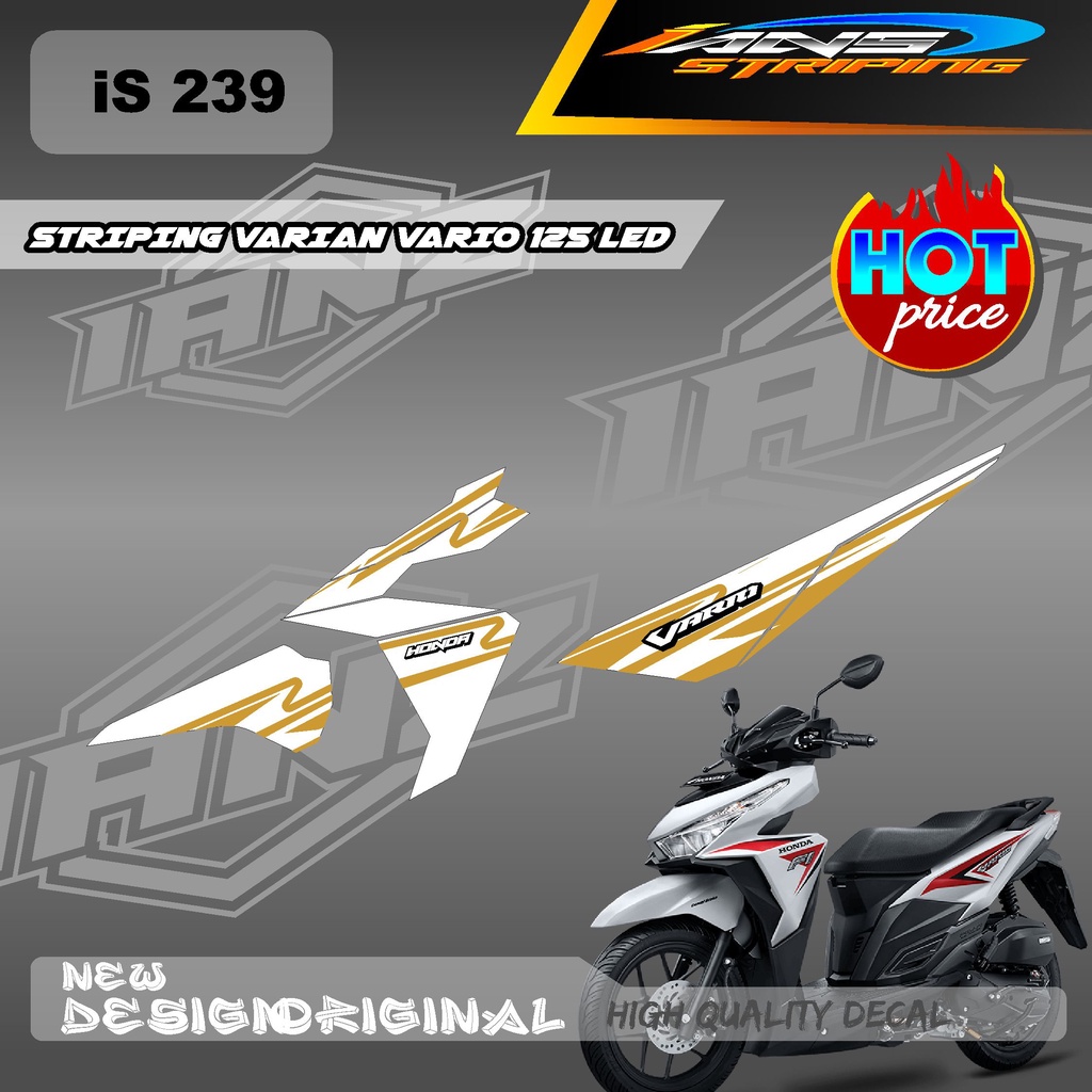 TERBARU DECAL VARIO 125 LED CUSTOM VARIAN WARNA / STIKER DECAL SEMI FULL HONDA VARIO 125 LED / STIKER KERETA VARIO 125 IS239