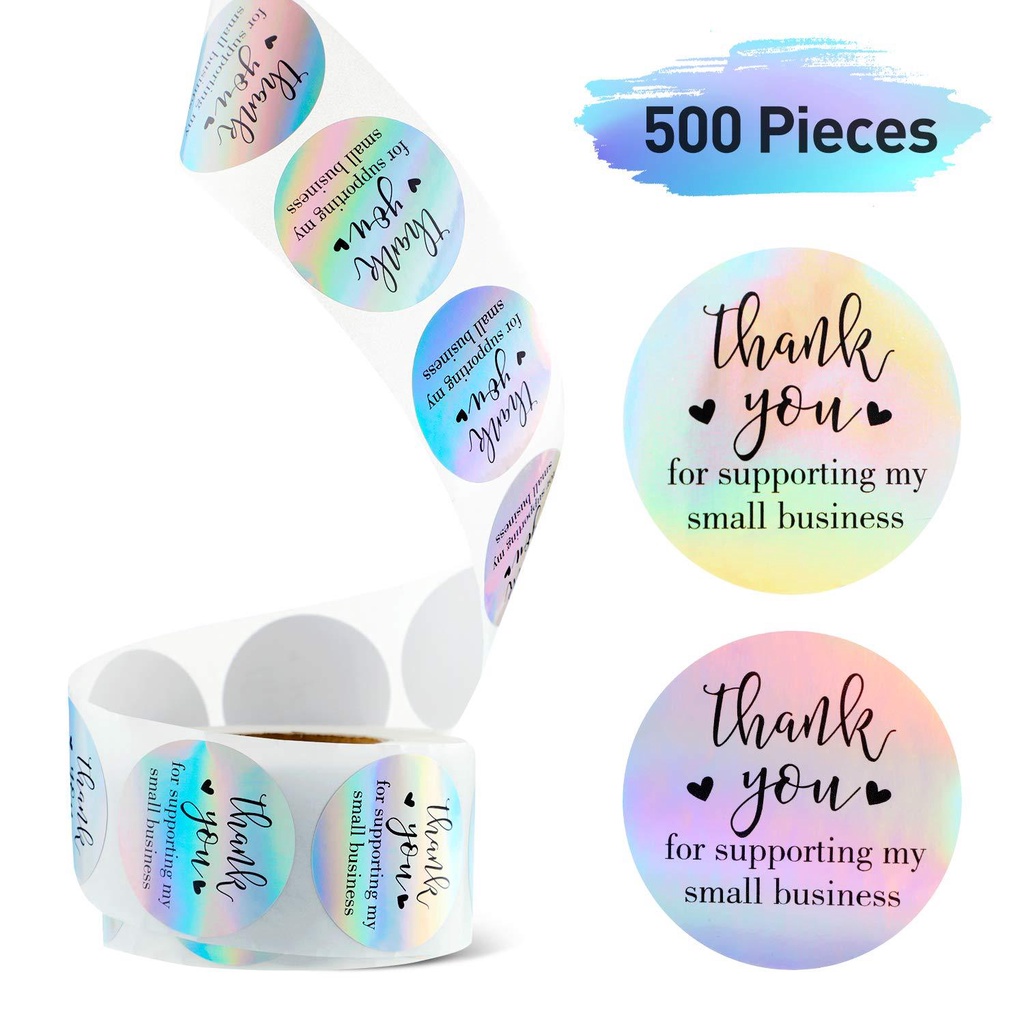 COD✨500 PCS / 1 ROLL STIKER TERIMA KASIH / STICKER THANK YOU Stiker Terima Kasih gs-2