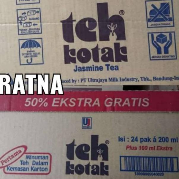 

♣ TEH KOTAK JASMINE TEH MELATI ULTRA JAYA 300ml 1 Dus Isi 24 Kotak ☈