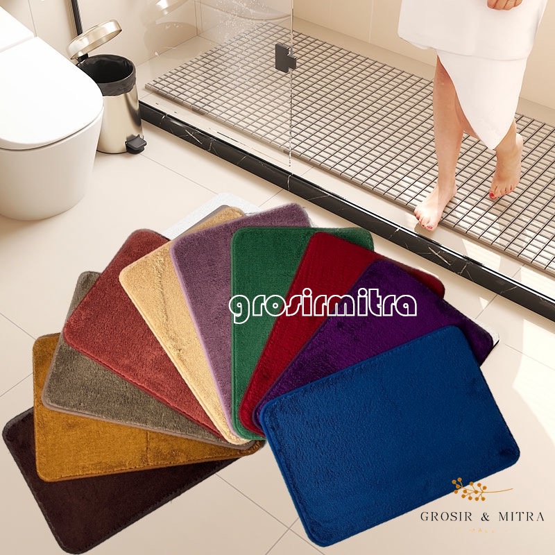 Keset Kaki Cendol Microfiber Anti Slip Karpet Rumahan Perlengkapan Rumah Keset Kamar Mandi Dekorasi