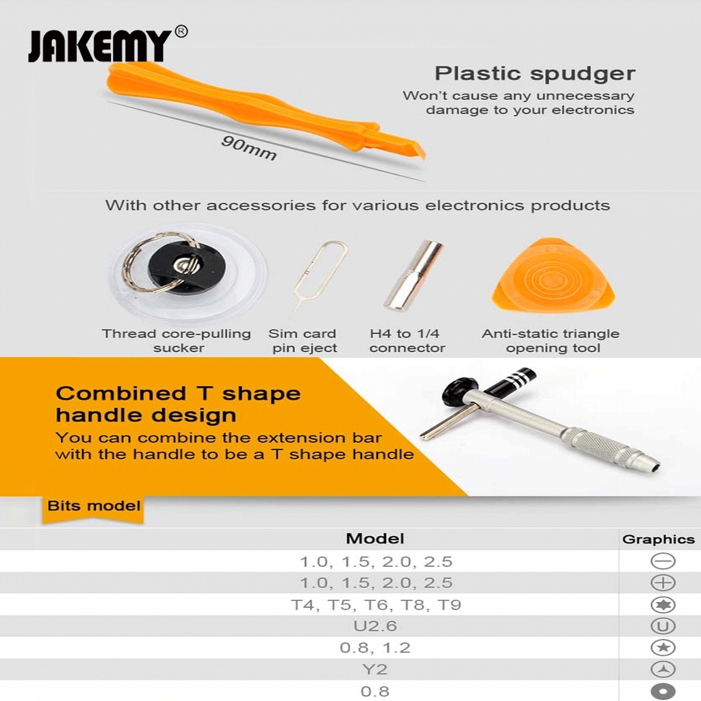 Jakemy Obeng SET Handphone P2 Pentable Star Pro Air P5 TS8 TS9 JM-8144