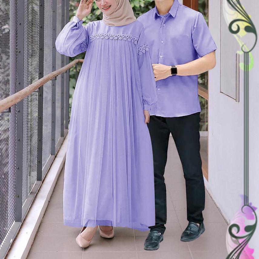 ♪ Baju Couple Pasangan Terbaru 2022 Gamis PolosFarhana Couple Baju Gamis Muslim Pasangan Suami Istri