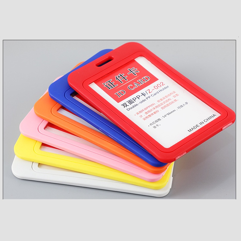 

Tempat Id Card Holder Vertical 2 Sisi ( 5pcs )Frame Casing Id Card Name Tag 2 sisi Holder id Card Depan Belakang Terlihat Vertical ( 5pcs )