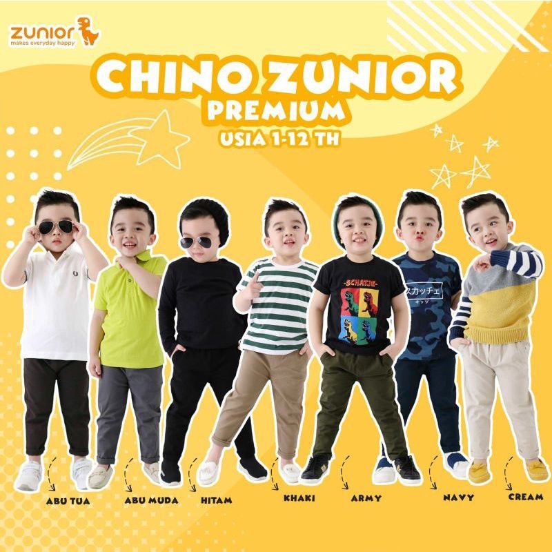 Celana Chino Anak ZUNIOR 1-9 Tahun