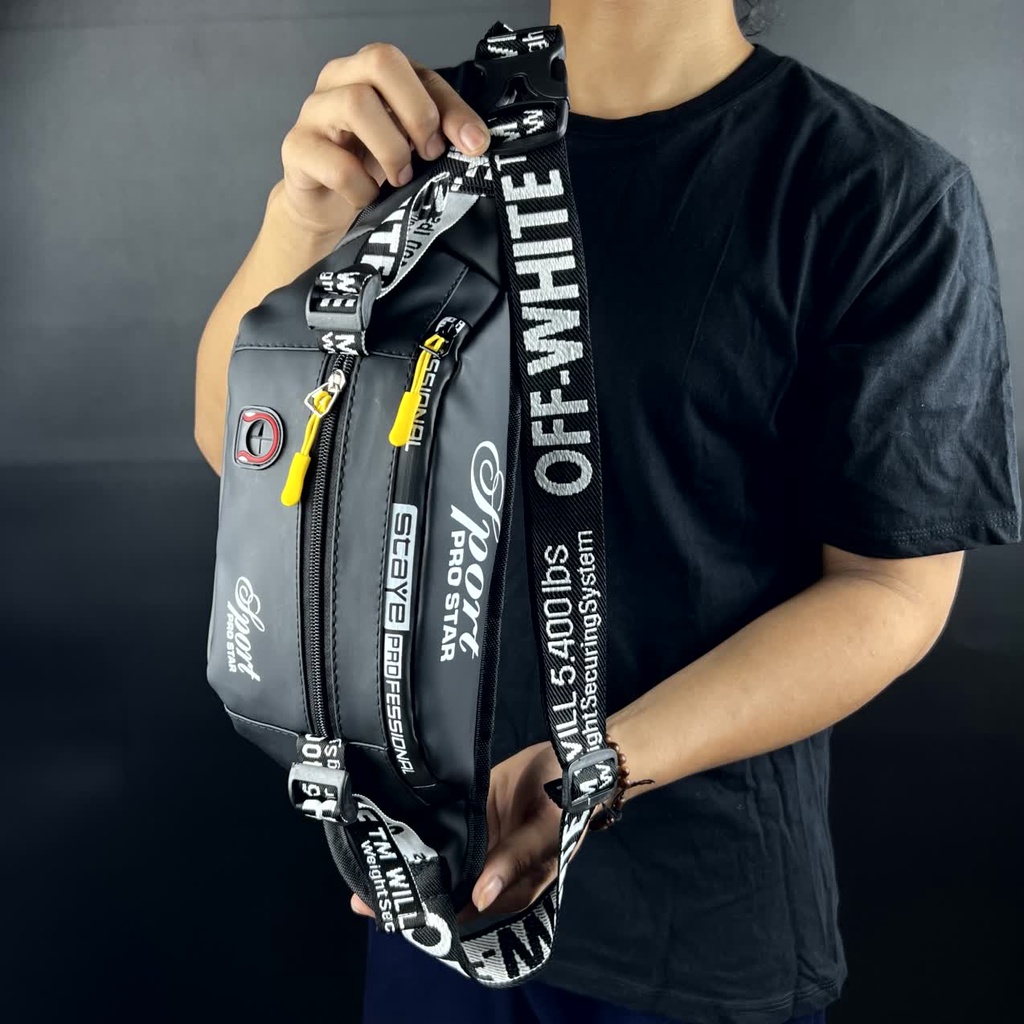 Waistbag Tas Selempang WATERPROOF Bahan ballon Tebal Tas pinggang