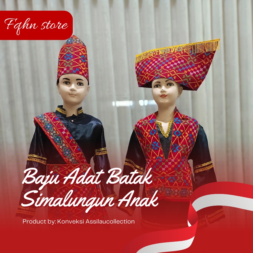 Baju adat anak Sumatera Utara/Batak Simalungun satuan (Laki/cewek)