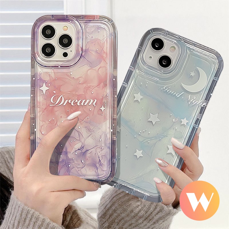 Bening Airbag Shockproof Case Untuk Redmi 9A 10A 10 9T A1 9C NFC Redmi Note 9 11 11s 10 10s Note10s Note9 Note11 Note10 Fantasi Langit Berbintang Bulan Lembut TPU Cover