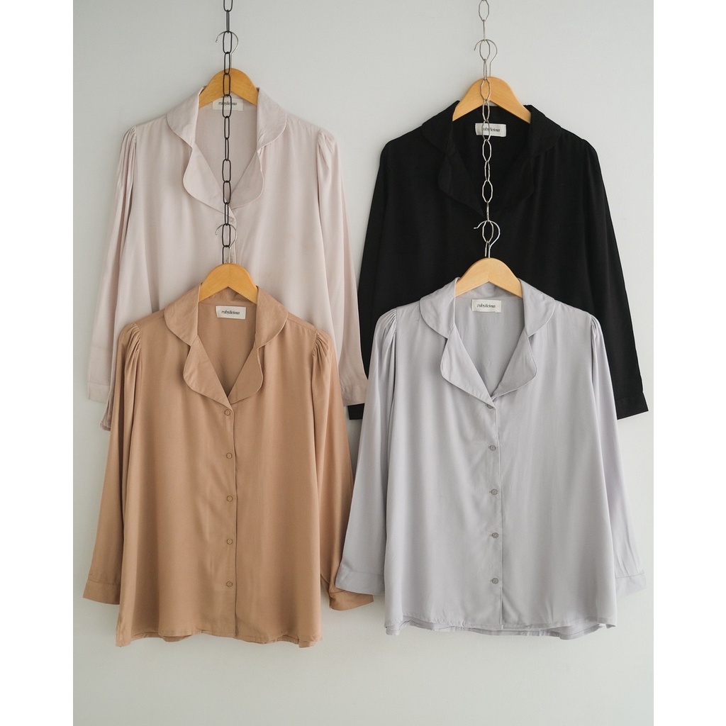 Myrubylicious TALYA SHIRT KODE 3239 | KEMEJA WANITA | KEMEJA LENGAN PANJANG | KEMEJA POLOS| KEMEJA RAYON