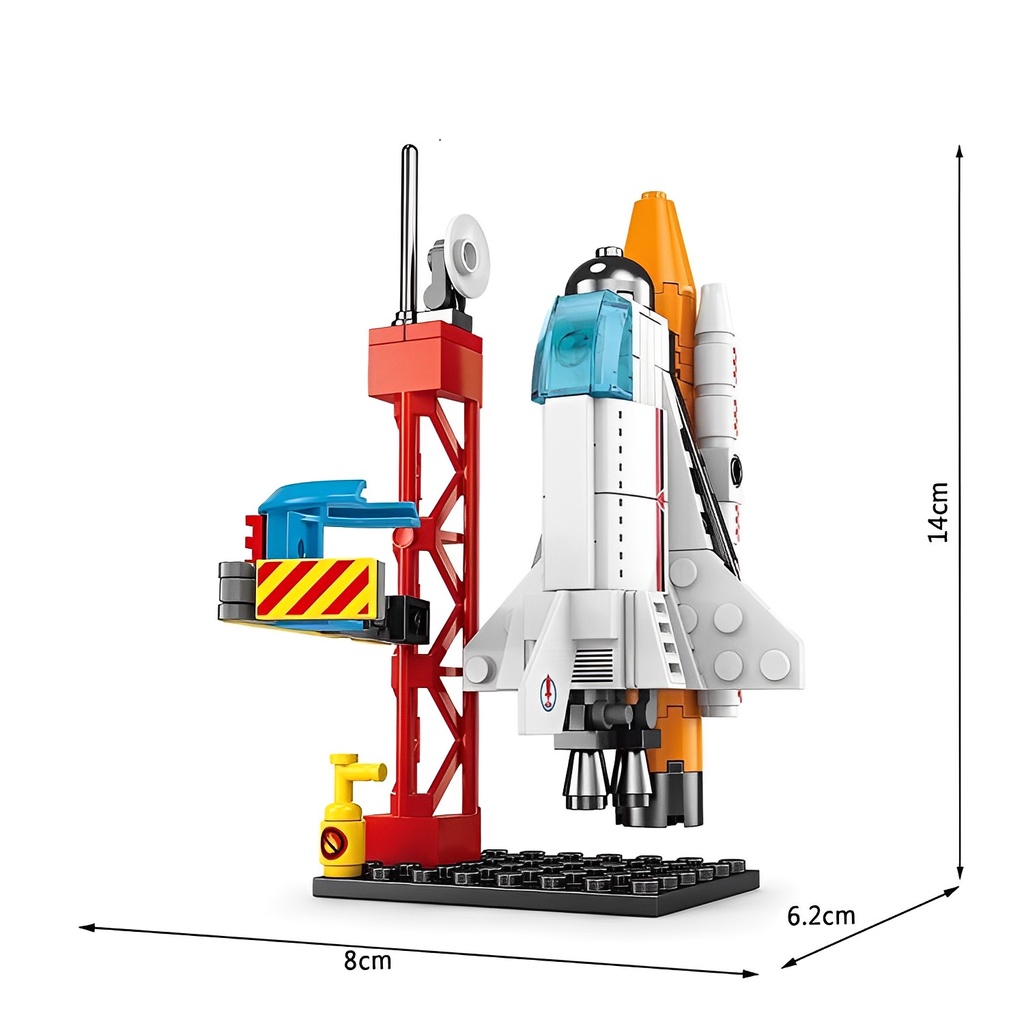 Space Shuttle Balok 130pcs | Mainan Anak Laki Laki Susun Balok Edukasi | Kado Ulang Tahun Anak Cowok