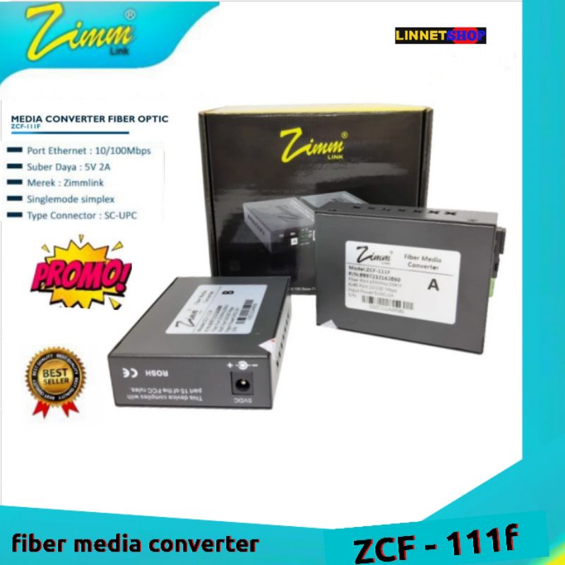 Zimmlink Media Converter ZimmLink 10-100 Mbps MCF 110 Side A B