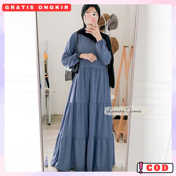 Gamis Lebaran Casual Remaja Baju Muslim Elegan Pesta Kondangan Gamid Ibu2 Murah Gmis Cewek Cantik Gs