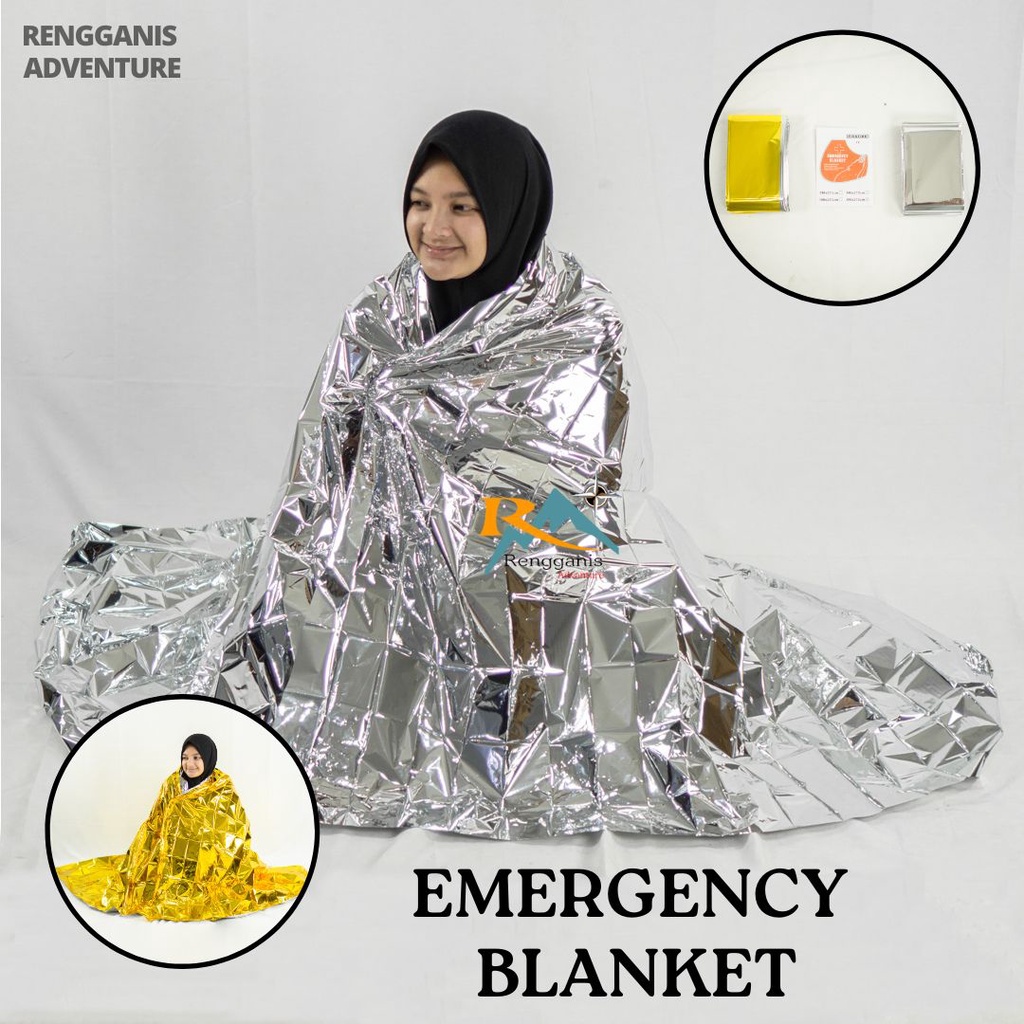 Selimut Darurat Survival Emergency Blanket Thermal Alumunium