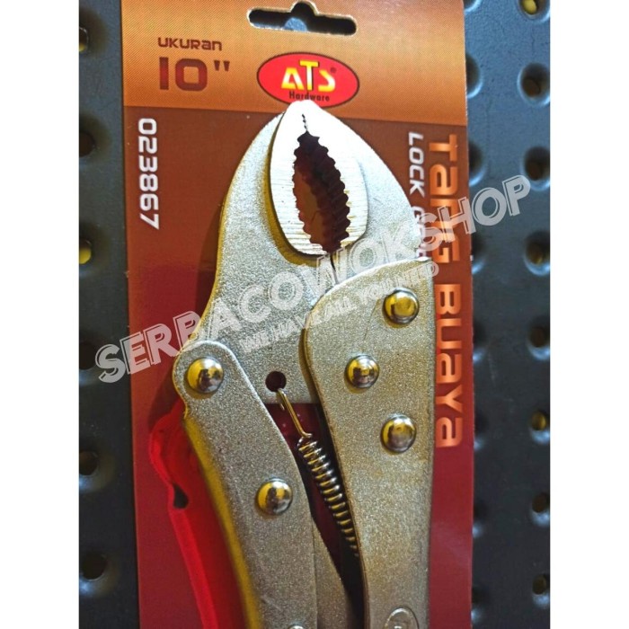 ATS Tang Buaya Jepit Chrome Bengkok 10 Inch Locking Pliers Curve