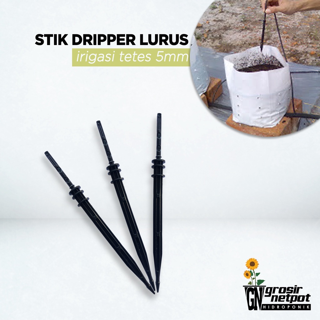 Stik Drip Lurus / Stick Dripper Irigasi Tetes 3/5 mm / Irigasi Tetes Fertigasi Air Stik Drip Lurus S