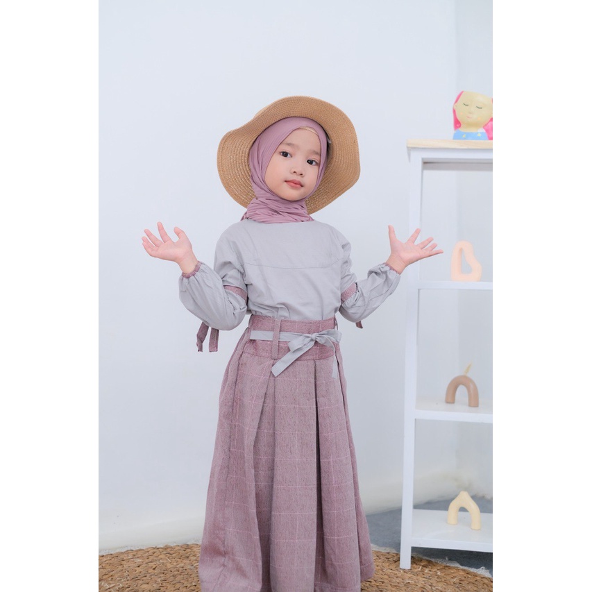 Setelan Baju Muslim Anak Perempuan Umur 5 6 7 8 9 10 11 12 Tahun Model Terbaru