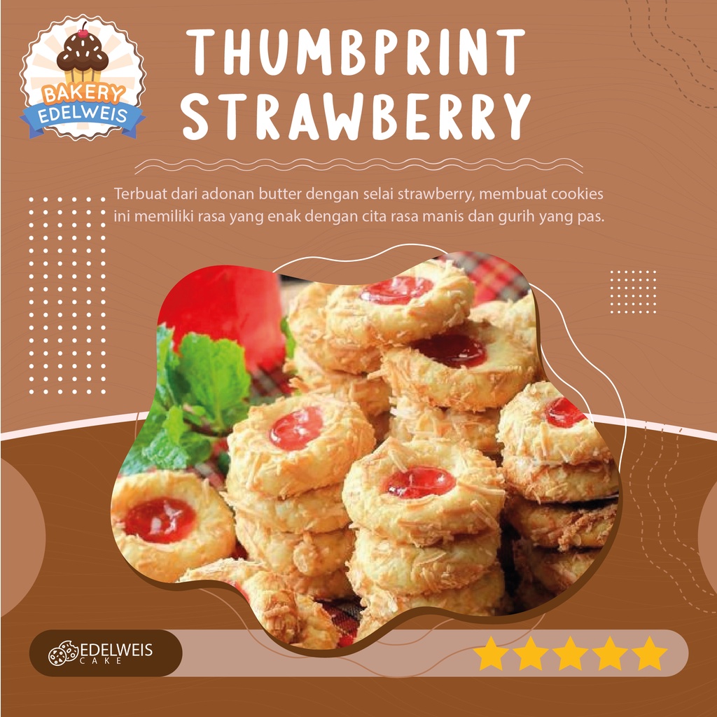 

KUE COOKIES THUMBPRINT STRAWBERRY PREMIUM