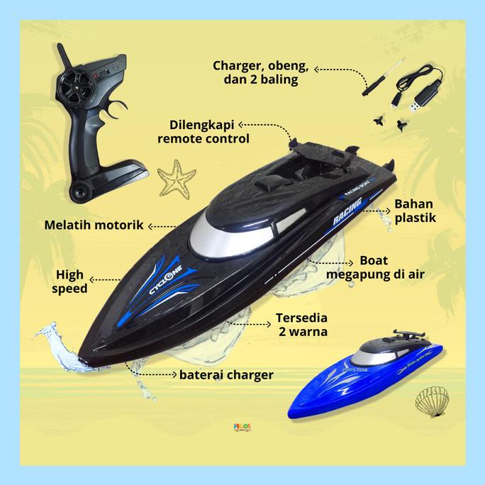 [COD] Mainan Anak Perahu Kapal Air Speed Boat RC Remote Control