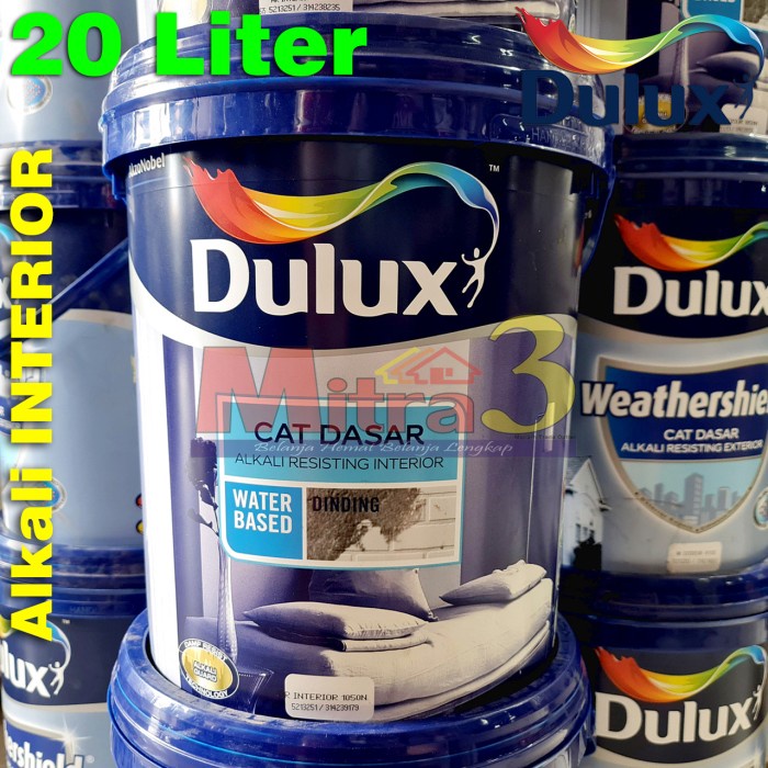 +%+%+%] Cat Dasar Tembok Dulux ALKALI RESISTING INTERIOR 20L / Dinding Dalam