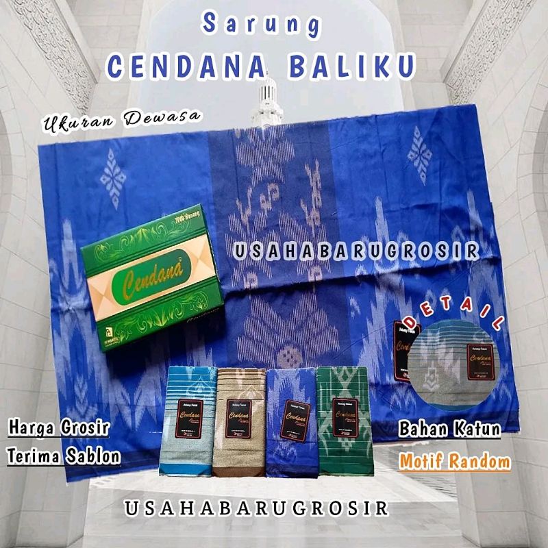 Sarung Cendana Motuf Baliku Sarung Kembang Katun Adem ukuran All size Dewasa