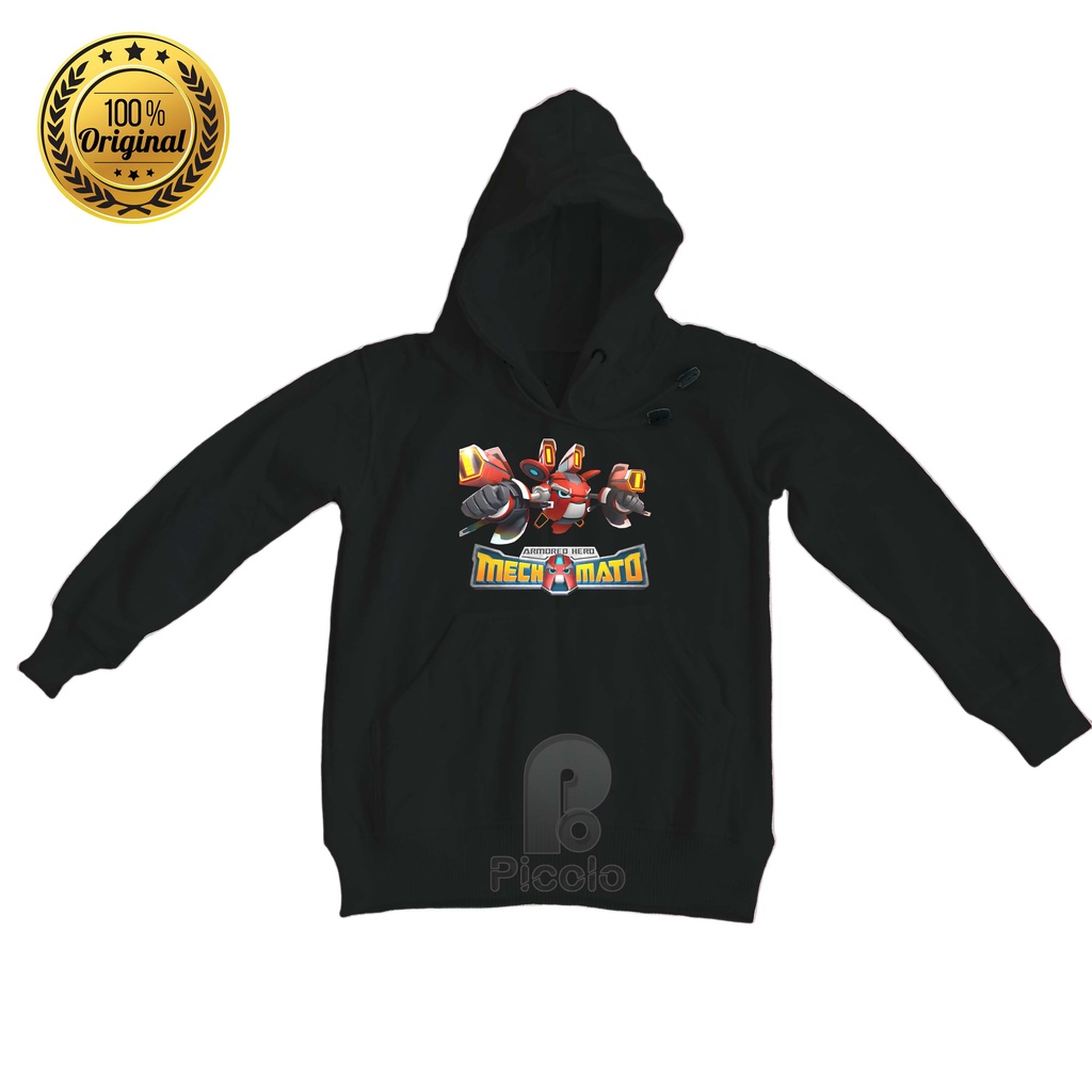 SWEATER HOODIE ANAK MOTIF KARTUN MECHAMATO MECHABOT UNISEX