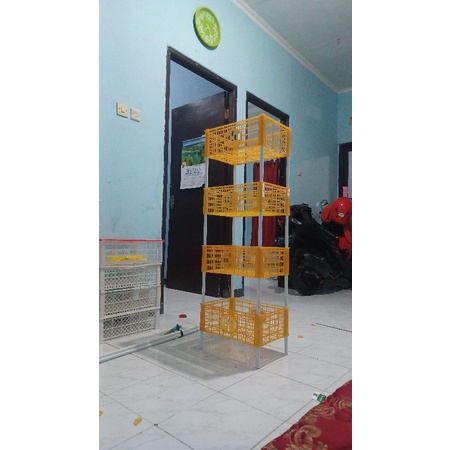 4 Susun //Rak Susun Serbaguna Rak Susun Kranjang Bekas Buah