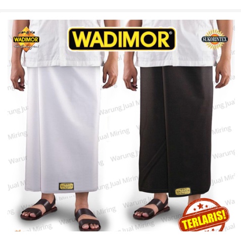 SARUNG WADIMOR Hitam Polos dan Putih Tumpal Sholat Santri Putra Dewasa Pria Sarung Wadimor Murah