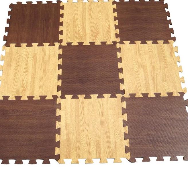 Puzzle alas lantai evamat / Evamat Bambu / motif wooden / motif kayu LANGSUNG KIRIM