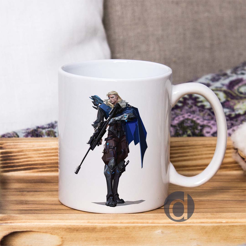 Mug Gelas Kartun Valorant Sova V14