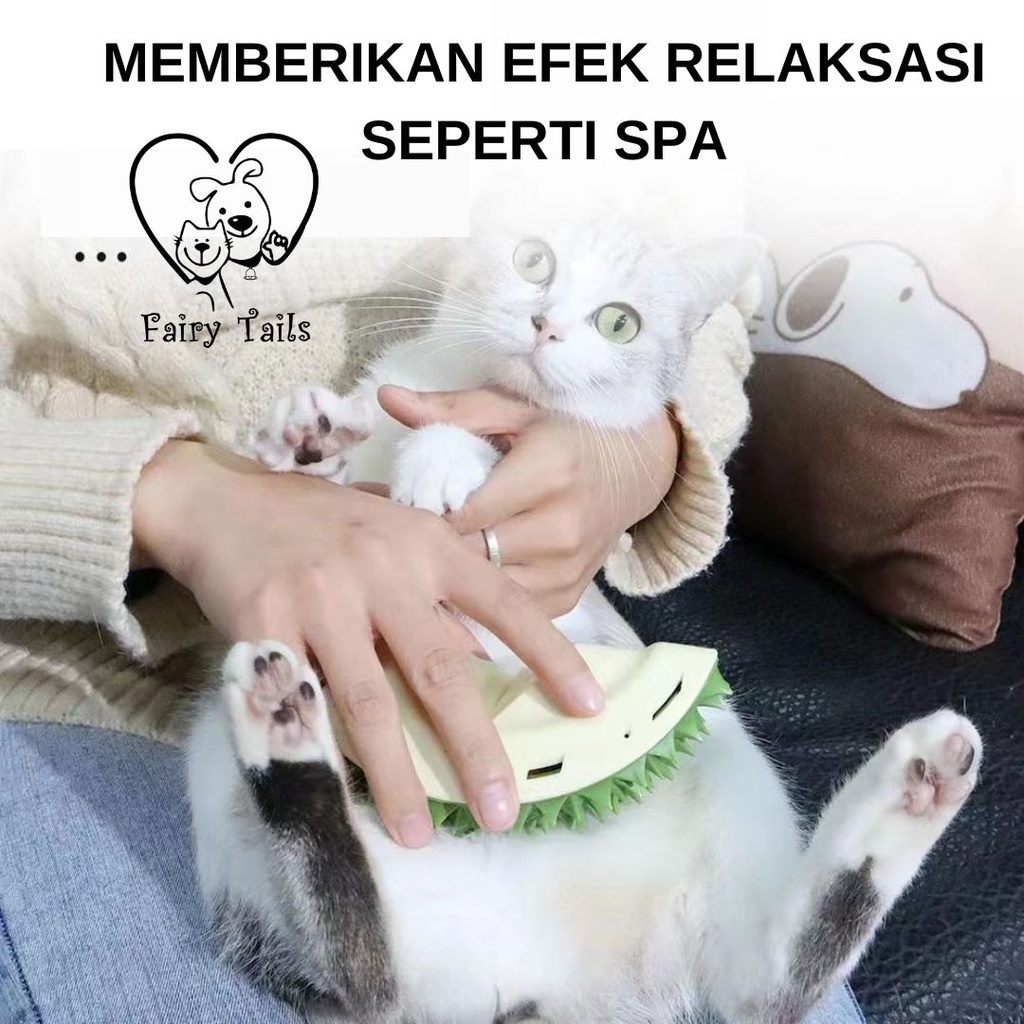 Sikat dan Mainan Catnip Bentuk Durian Untuk Kucing Anabul / Sisir Bulu Duren Untuk Menyikat Bulu Rontok Puzzle Mainan Tempat Papan Garukan Kucing Bubuk Catnip / Durian Comb Catnip Toy for Cats